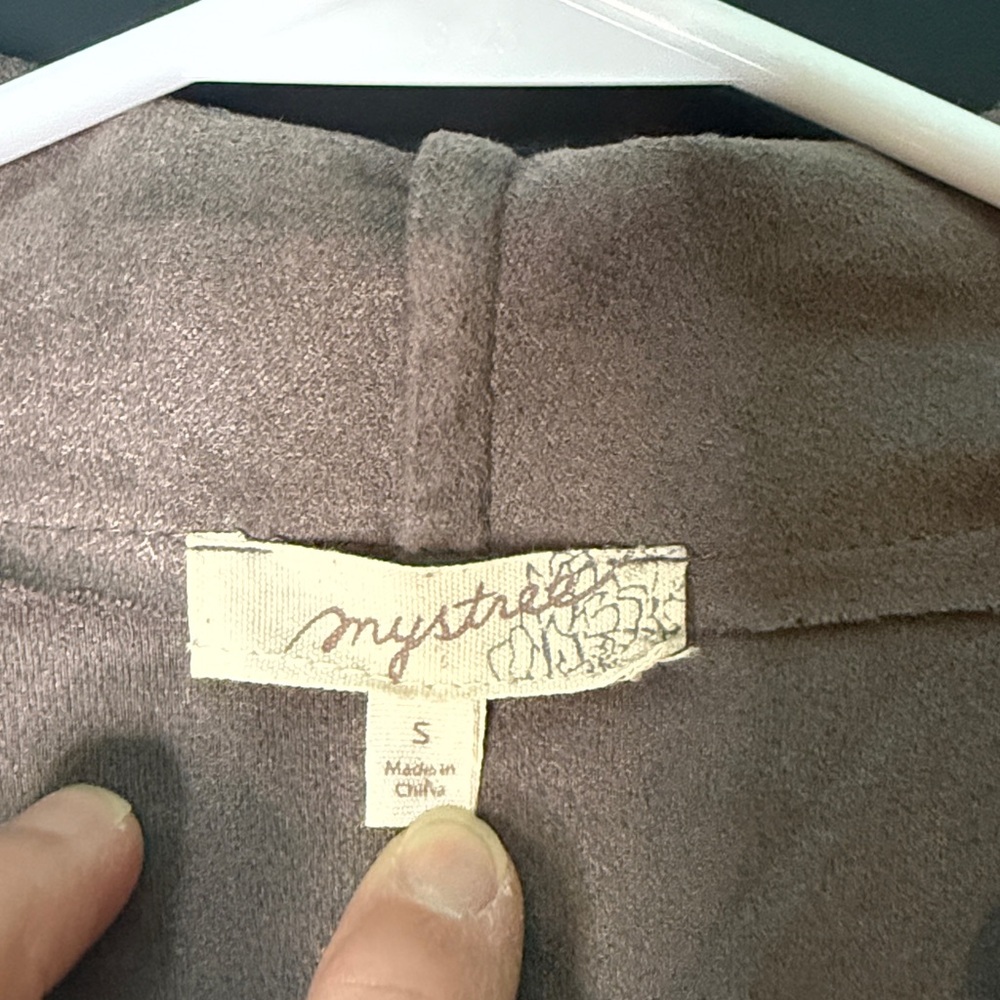 Mystree Taupe snake design zip up scarf jacket - Picture 9 of 10